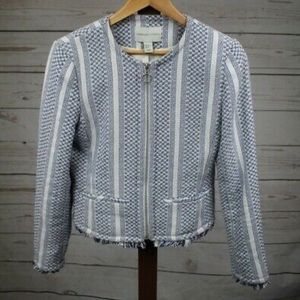 Adrienne Vittadini Boho Tweed Blazer Jacket Sz Small